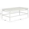 SAFAVIEH Home Collection – Acelin White Faux Marble Top & Black Metal Base Rectangular Coffee Table (COF7017A)(White Faux Marble/White)