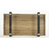 SAFAVIEH Home Collection – Auberon Glass Top Rectangular Coffee Table with Lower Wood Shelf, Modern Industrial Design (COF7015A)(Glass/Natural)