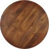SAFAVIEH Home Collection – Bari Round Coffee Table, Dark Brown Solid Wood Rustic Design (COF3701A)(Dark Brown)