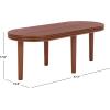SAFAVIEH Home Collection – Chatun Brown Oval Coffee Table, Modern Sculptural Living Room Accent (COF2320A)(Brown)