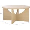 SAFAVIEH Home Collection – Elgin Sand Coffee Table, Modern Round Accent Table, Sculptural Base Design (COF9307A)(Sand)