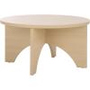 SAFAVIEH Home Collection – Eustace Sand Coffee Table, Modern Round Accent Table, Sculptural Base Design (COF9306A)(Sand)
