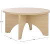 SAFAVIEH Home Collection – Eustace Sand Coffee Table, Modern Round Accent Table, Sculptural Base Design (COF9306A)(Sand)