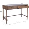 SAFAVIEH Home Collection – Filbert Desert Brown Writing Desk, 2-Drawer Traditional Desk, Classic Home Office Design (DSK5701G)(Brown)