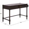 SAFAVIEH Home Collection – Filbert Desert Brown Writing Desk, 2-Drawer Traditional Desk, Classic Home Office Design (DSK5701G)(Dark Chocolate)
