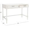 SAFAVIEH Home Collection – Filbert Desert Brown Writing Desk, 2-Drawer Traditional Desk, Classic Home Office Design (DSK5701G)(Distressed White)