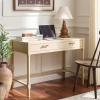 SAFAVIEH Home Collection – Filbert Desert Brown Writing Desk, 2-Drawer Traditional Desk, Classic Home Office Design (DSK5701G)(Sand)