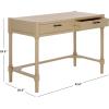 SAFAVIEH Home Collection – Filbert Desert Brown Writing Desk, 2-Drawer Traditional Desk, Classic Home Office Design (DSK5701G)(Sand)