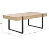 SAFAVIEH Home Collection – Klausner Sand & Black Coffee Table, Modern Rectangular Accent Table, Metal Frame Design (COF9308A)(Sand/Black)