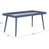 SAFAVIEH Home Collection – Nonie Rectangular Coffee Table, Sand Tray Top Design for Living Room (COF5700E)(Blue)