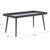 SAFAVIEH Home Collection – Nonie Rectangular Coffee Table, Sand Tray Top Design for Living Room (COF5700E)(Dark Chocolate)