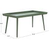 SAFAVIEH Home Collection – Nonie Rectangular Coffee Table, Sand Tray Top Design for Living Room (COF5700E)(Dusty Green)