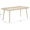 SAFAVIEH Home Collection – Nonie Rectangular Coffee Table, Sand Tray Top Design for Living Room (COF5700E)(Sand)