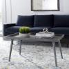 SAFAVIEH Home Collection – Nonie Rectangular Coffee Table, Sand Tray Top Design for Living Room (COF5700E)(Slate / Grey)