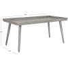 SAFAVIEH Home Collection – Nonie Rectangular Coffee Table, Sand Tray Top Design for Living Room (COF5700E)(Slate / Grey)