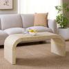 SAFAVIEH Home Collection – Pipat Navy Curved Pandan Coffee Table, Fully Assembled Modern Organic Accent (COF6611C)(Natural)