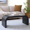 SAFAVIEH Home Collection – Pipat Navy Curved Pandan Coffee Table, Fully Assembled Modern Organic Accent (COF6611C)(Navy)