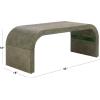 SAFAVIEH Home Collection – Pipat Navy Curved Pandan Coffee Table, Fully Assembled Modern Organic Accent (COF6611C)(Turquoise)