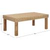 SAFAVIEH Home Collection – Shazza Mango Wood & Rattan Weaved Coffee Table, Rustic Boho Design, Fully Assembled (COF6517A)(Natural)