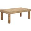SAFAVIEH Home Collection – Shazza Mango Wood & Rattan Weaved Coffee Table, Rustic Boho Design, Fully Assembled (COF6517A)(Natural)
