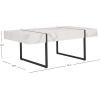 SAFAVIEH Home Collection – Tristan Rectangular Modern Coffee Table with Natural Wood Top & Black Metal Base, Industrial Minimalist Living Room Table (COF7000B)(White/Black)