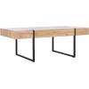 SAFAVIEH Home Collection – Tristan Rectangular Modern Coffee Table with Natural Wood Top & Black Metal Base, Industrial Minimalist Living Room Table (COF7000B)(Natural)