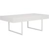 SAFAVIEH Home Collection – Tristan Rectangular Modern Coffee Table with Natural Wood Top & Black Metal Base, Industrial Minimalist Living Room Table (COF7000B)(White)