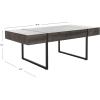SAFAVIEH Home Collection – Tristan Rectangular Modern Coffee Table with Natural Wood Top & Black Metal Base, Industrial Minimalist Living Room Table (COF7000B)(Black)