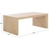 SAFAVIEH Home Collection – Woodrow Faux Travertine Coffee Table, Modern Minimalist Rectangular Design (COF7013B)(Faux Travertine)