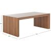 SAFAVIEH Home Collection – Woodrow Faux Travertine Coffee Table, Modern Minimalist Rectangular Design (COF7013B)(Natural Brown)
