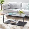 SAFAVIEH Home Collection Ackley Black Lower Shelf Living Room Coffee Table
