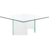 SAFAVIEH Home Collection Aerith Clear Tempered Glass Square Coffee Table, Ideal for Living Room, Office, Bedroom