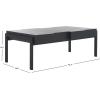 SAFAVIEH Home Collection Alexander Natural Brown/Black Rectangle Coffee Table(Black Stripe/Black)