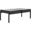 SAFAVIEH Home Collection Alexander Natural Brown/Black Rectangle Coffee Table(Black Stripe/Black)