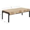 SAFAVIEH Home Collection Alexander Natural Brown/Black Rectangle Coffee Table(Multi/Brown)