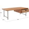 SAFAVIEH Home Collection Allester Brown Rattan/Black 1-Drawer Living Room Coffee Table