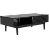 SAFAVIEH Home Collection Aricia Black 2-Door Coffee Table(Black)