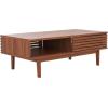 SAFAVIEH Home Collection Aricia Black 2-Door Coffee Table(Walnut)