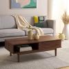 SAFAVIEH Home Collection Aricia Black 2-Door Coffee Table(Walnut)