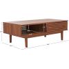 SAFAVIEH Home Collection Aricia Black 2-Door Coffee Table(Walnut)