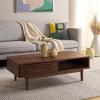 SAFAVIEH Home Collection Aricia Black 2-Door Coffee Table(Walnut)