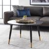 SAFAVIEH Home Collection Beck Mid-Century Modern Black/Gold Round Coffee Table