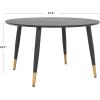 SAFAVIEH Home Collection Beck Mid-Century Modern Black/Gold Round Coffee Table