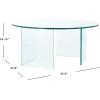 SAFAVIEH Home Collection Bexon Clear Tempered Glass Round Coffee Table