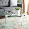 SAFAVIEH Home Collection Bexon Clear Tempered Glass Round Coffee Table