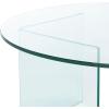 SAFAVIEH Home Collection Bexon Clear Tempered Glass Round Coffee Table