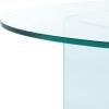SAFAVIEH Home Collection Carsten Clear Tempered Glass Oval Coffee Table