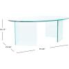 SAFAVIEH Home Collection Carsten Clear Tempered Glass Oval Coffee Table