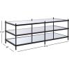 SAFAVIEH Home Collection Cathal Matte Black/Glass/Mirror 3-Tier Living Room Coffee Table COF6204A(Black / Glass)