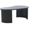 SAFAVIEH Home Collection Celane Walnut Brown Coffee Table(Black)